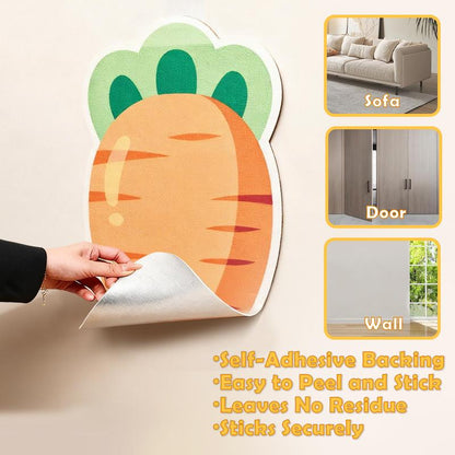 【Buy 1, Get Free Toy Mouse!】Cute Cat Scratcher Mat Kawaii Wall Protector Self-Adhesive Felt Scratch Pad for Indoor Cats