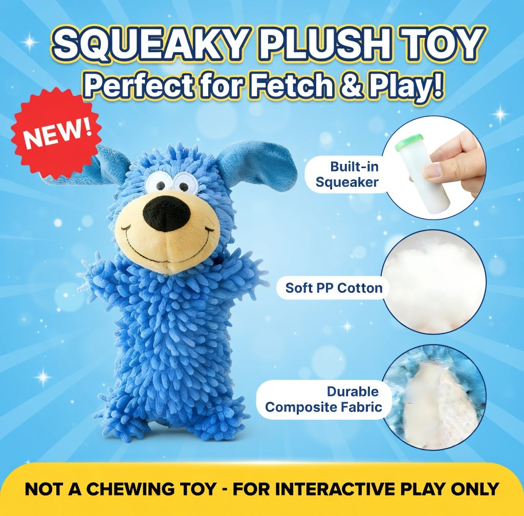 Interactive Squeaky Plush Dog Toys -  Suitable for Throwing and Catching Games but Not Chew Toys