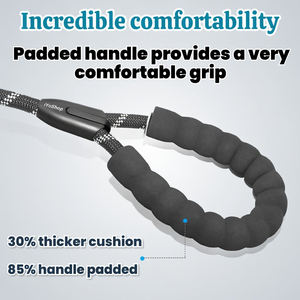 Dual Dog Leash, Double Dog Leash, 360 Swivel No Tangle Walking Leash, Shock Absorbing Bungee for Two Dogs