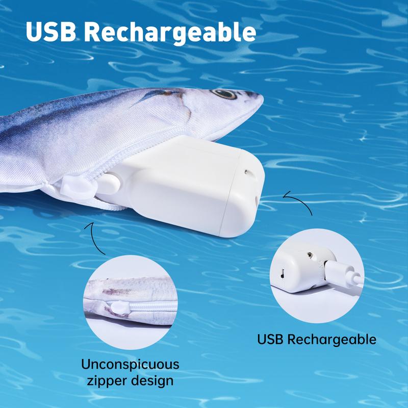 Realistic Flopping Fish Cat Toys, 3 Pack, Interactive Cat toys for All Breeds