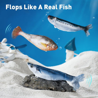 Realistic Flopping Fish Cat Toys, 3 Pack, Interactive Cat toys for All Breeds