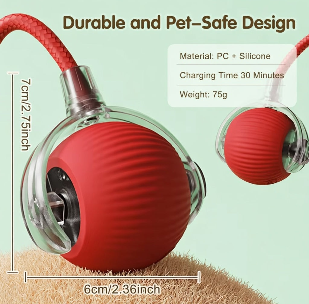 Interactive Smart Cat Toy – Automatic Rolling Ball with Motion Sensor for Indoor Cats