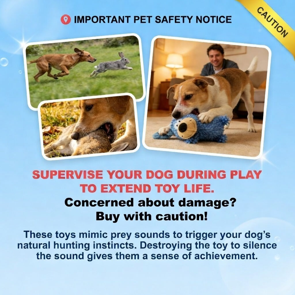Interactive Squeaky Plush Dog Toys -  Suitable for Throwing and Catching Games but Not Chew Toys